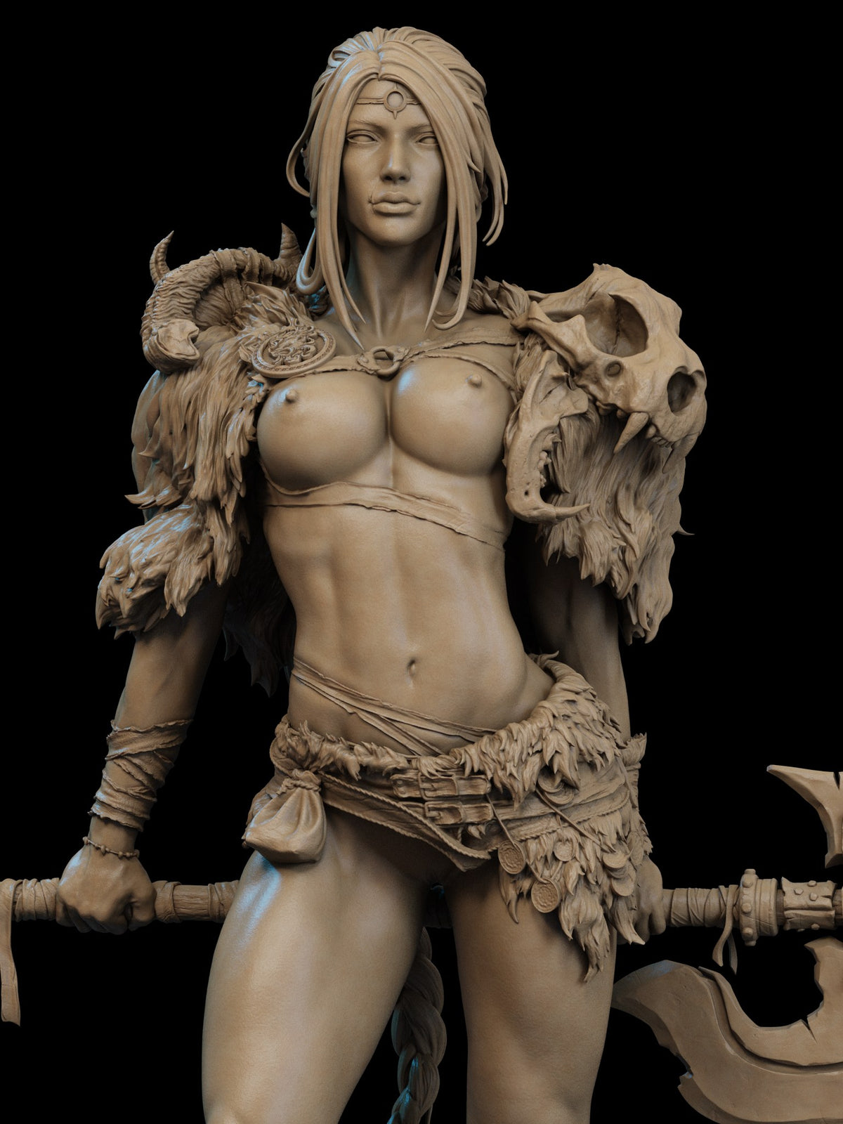 Barbarian Queen resin figure