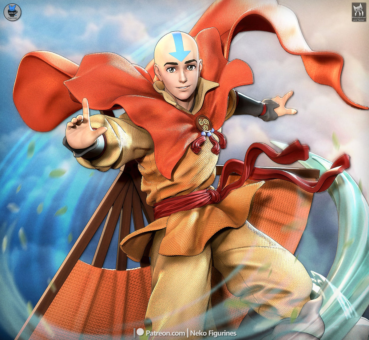 Aang resin figure