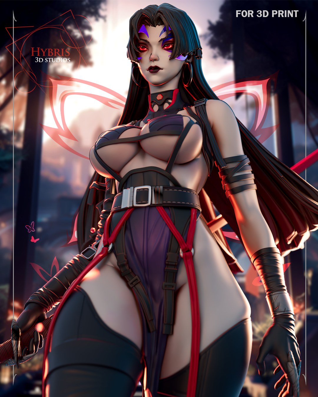Dark Psylocke resin figure
