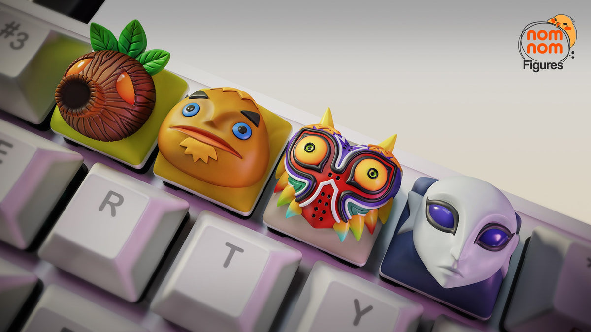 Zelda Masks Keycaps resin figure