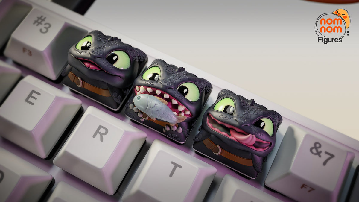 Toothless Keycaps resin figure