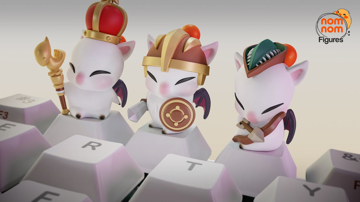 Moogle Keycaps resin figure