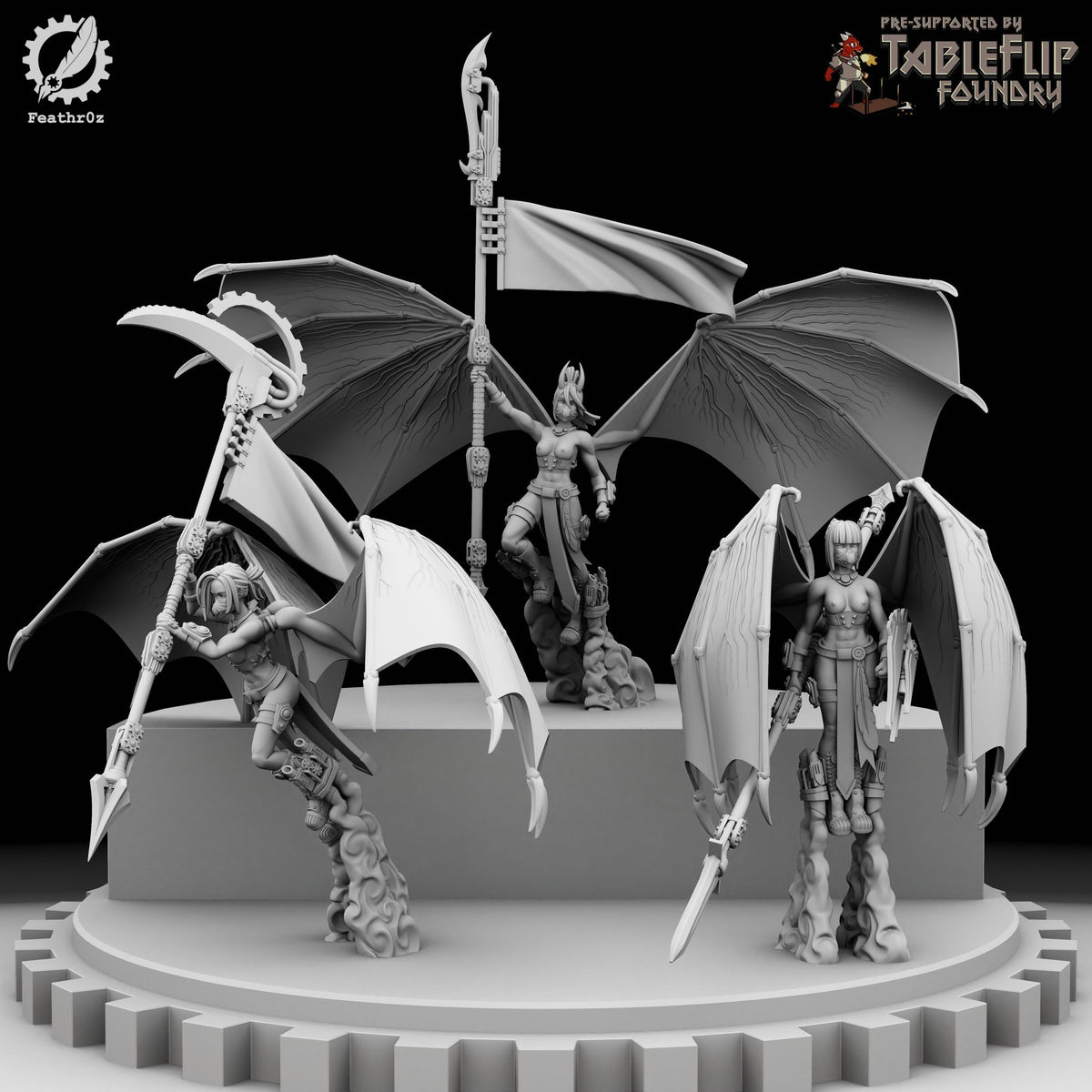 Aurora Vanguard Flying Elite Polearm Squad resin figure