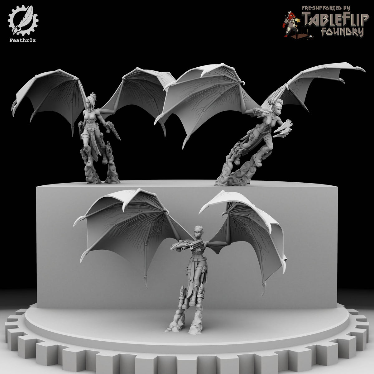 Aurora Vanguard Flying Elite Recon Squad resin figure