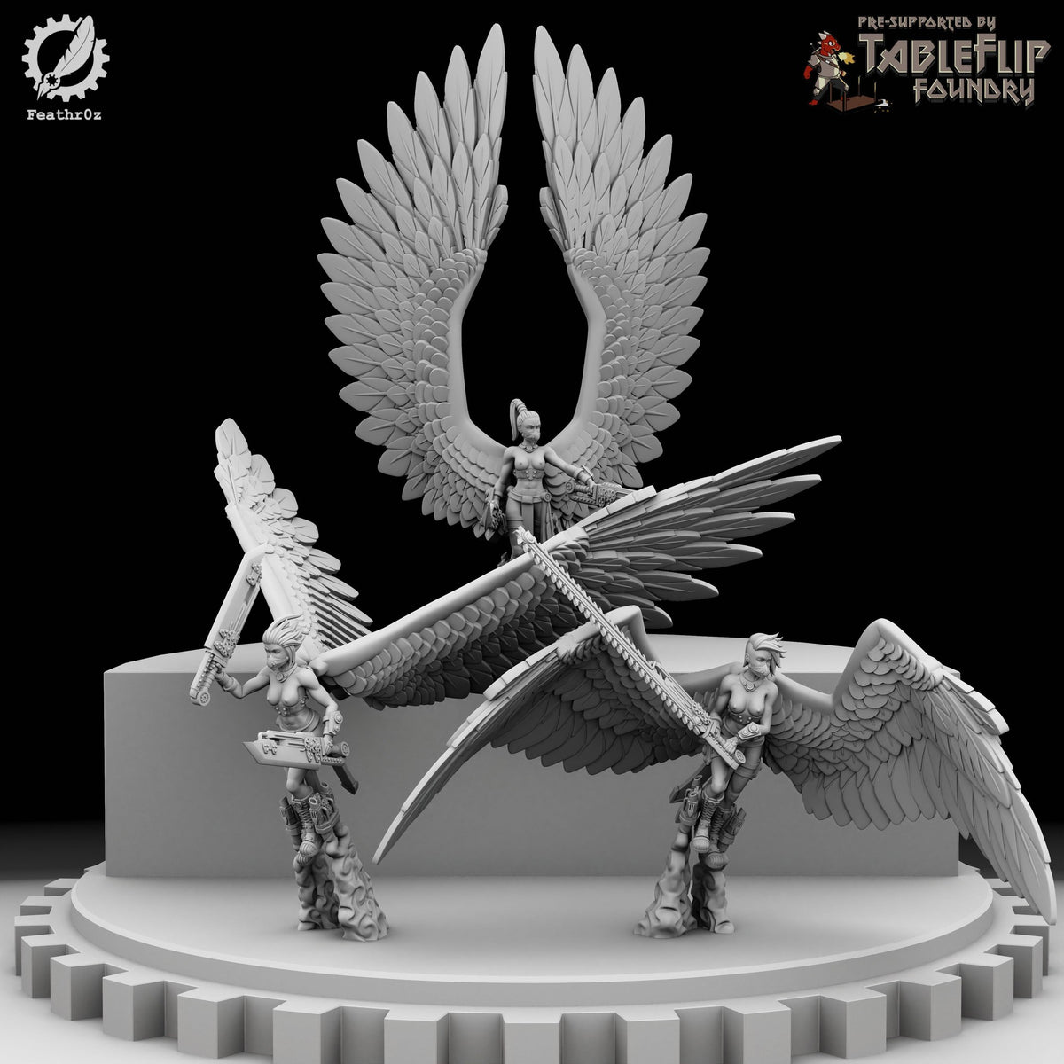 Aurora Vanguard Flying Elite Sword Squad resin figure