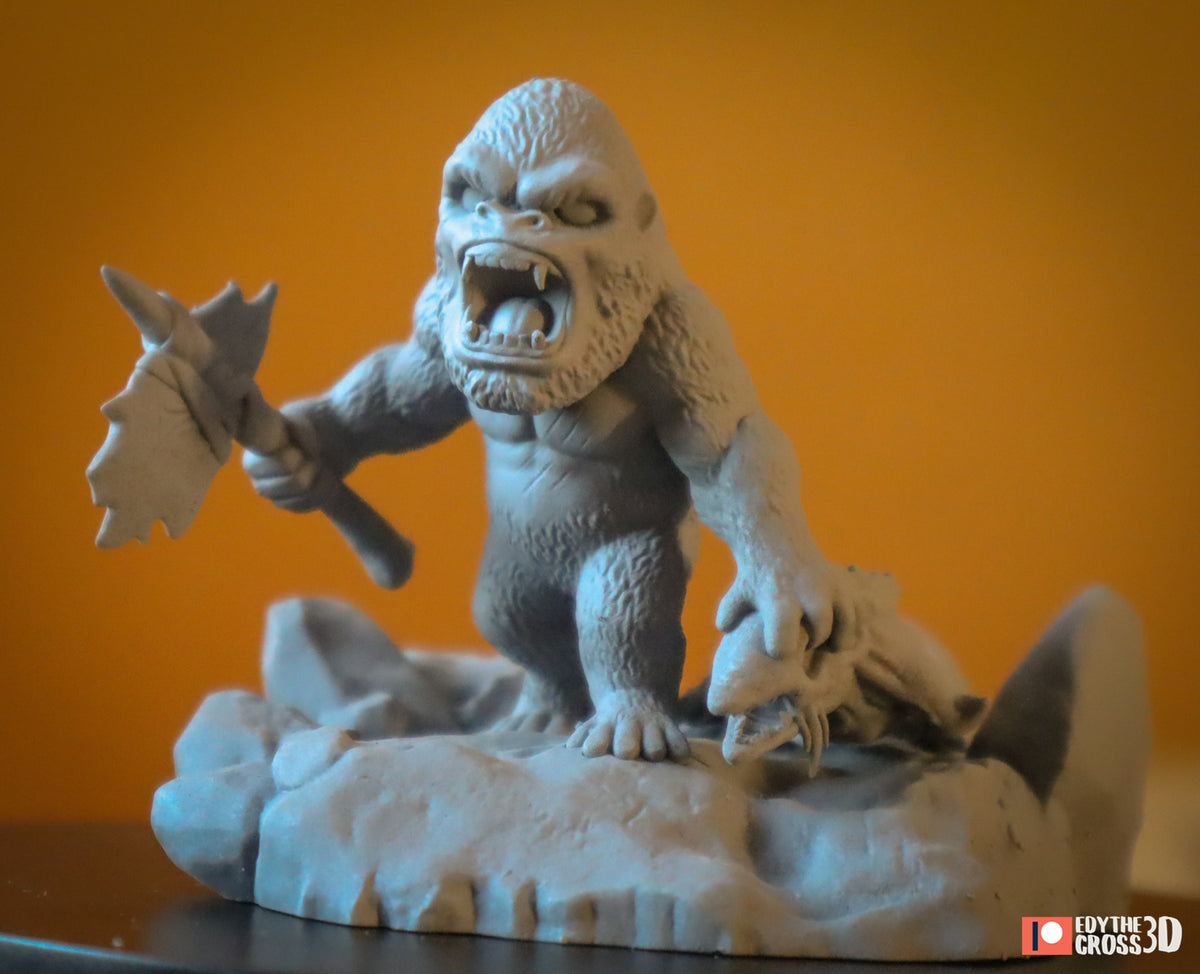 Chibi Kong vs Godzilla resin figure