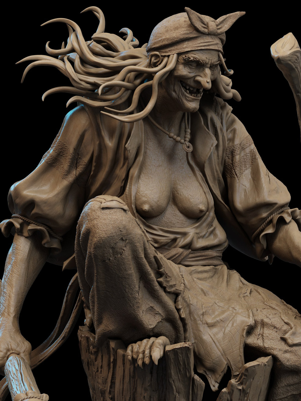 Baba Yaga resin figure