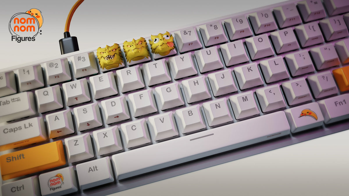 Three-Headed Hydra Keycaps resin figure