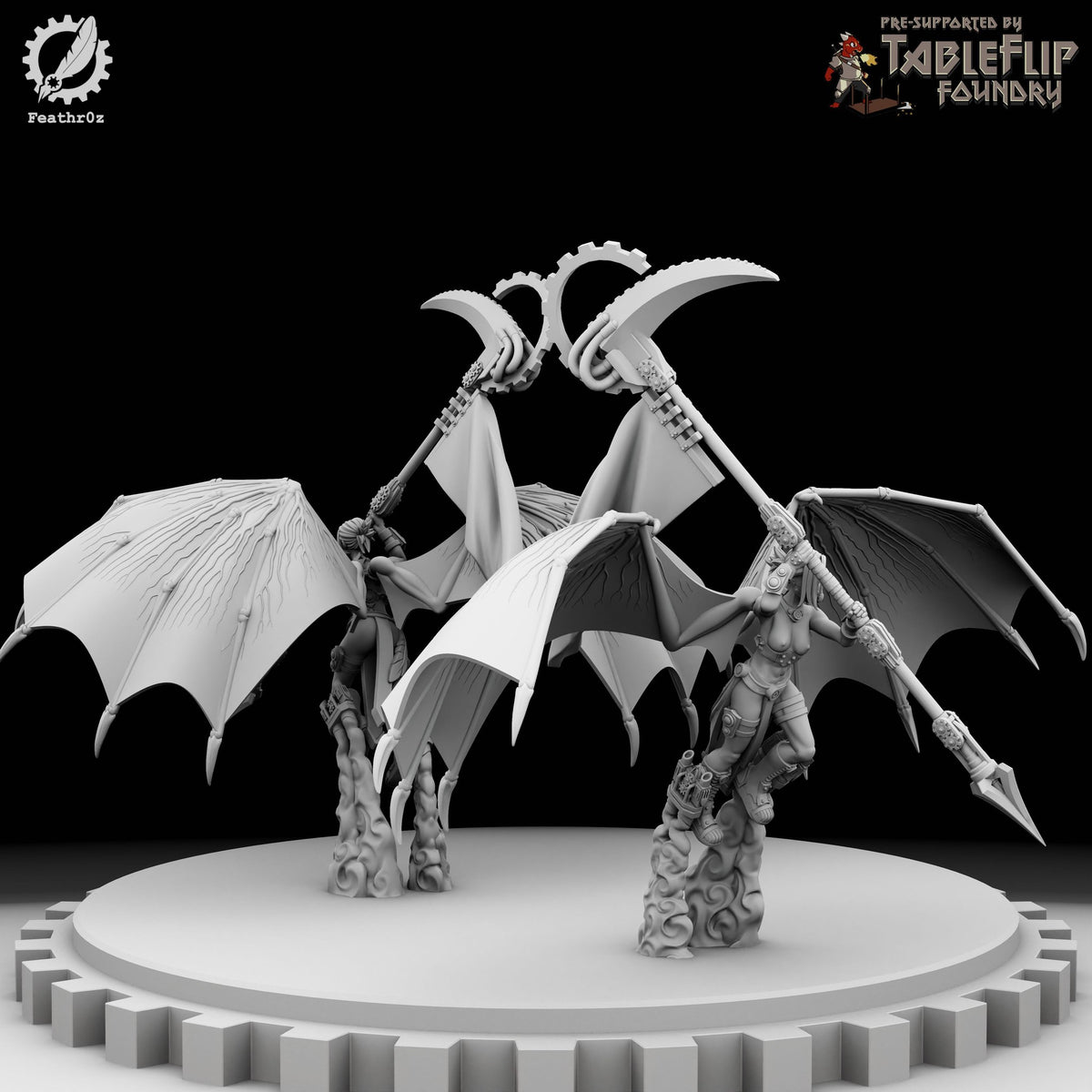 Aurora Vanguard Flying Elite Polearm Squad resin figure