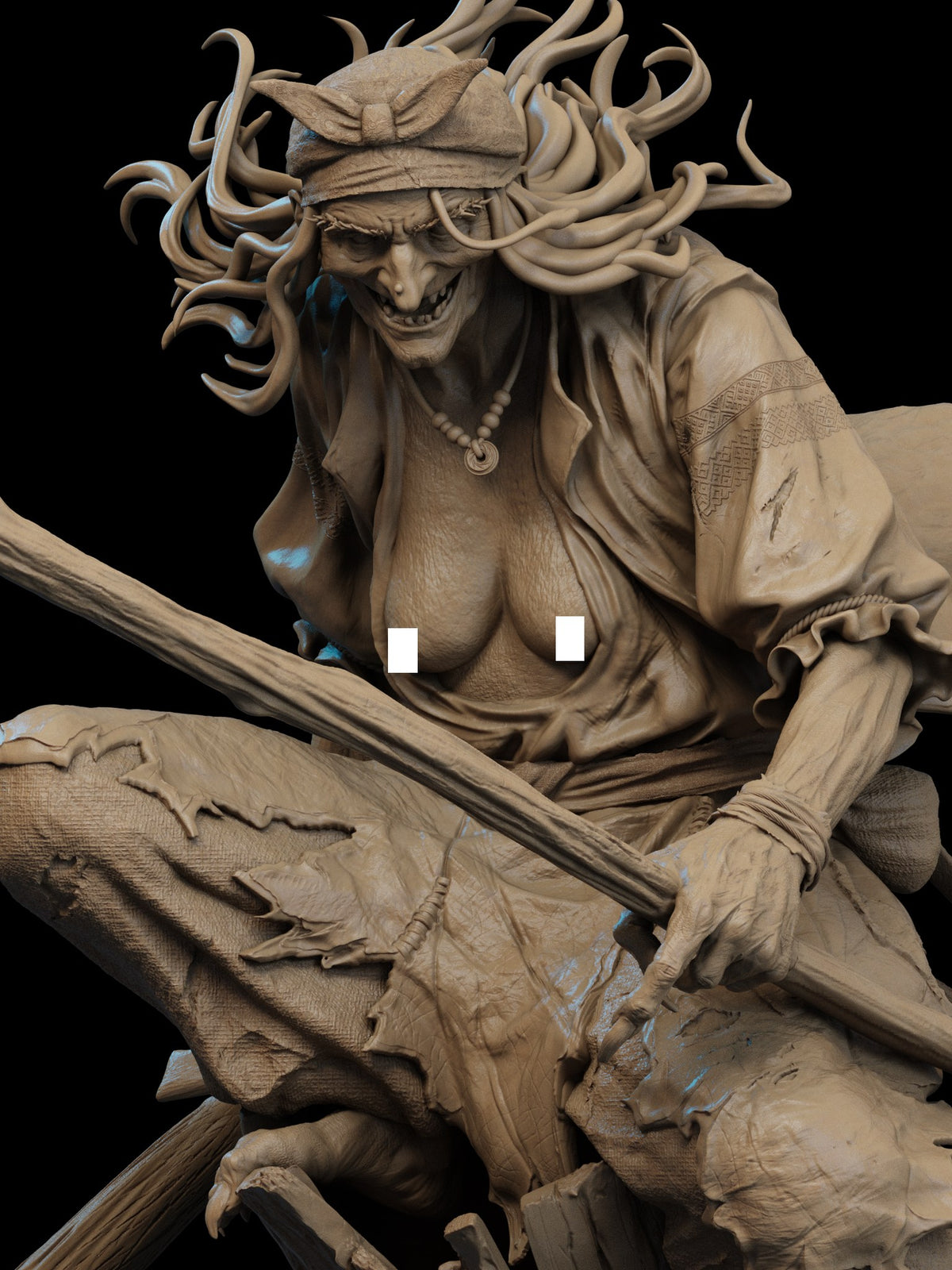 Baba Yaga resin figure