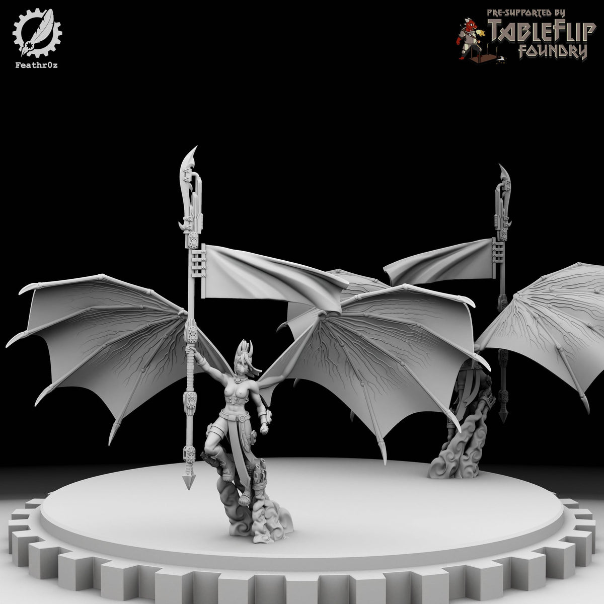 Aurora Vanguard Flying Elite Polearm Squad resin figure