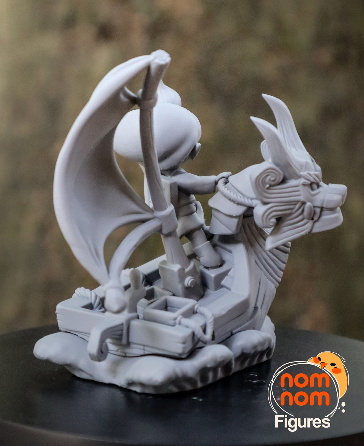 Chibi Wind Waker Link on the King of Red Lions resin figure