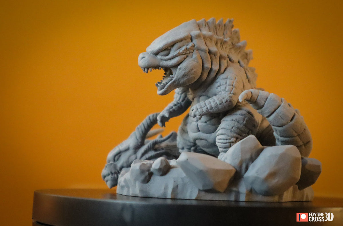 Chibi Kong vs Godzilla resin figure