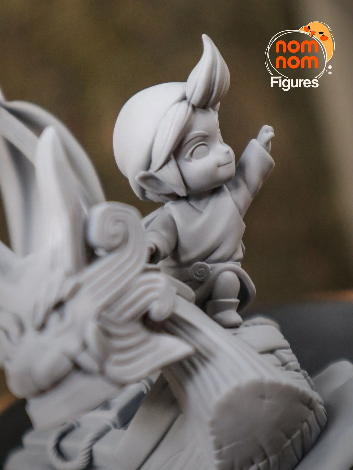 Chibi Wind Waker Link on the King of Red Lions resin figure