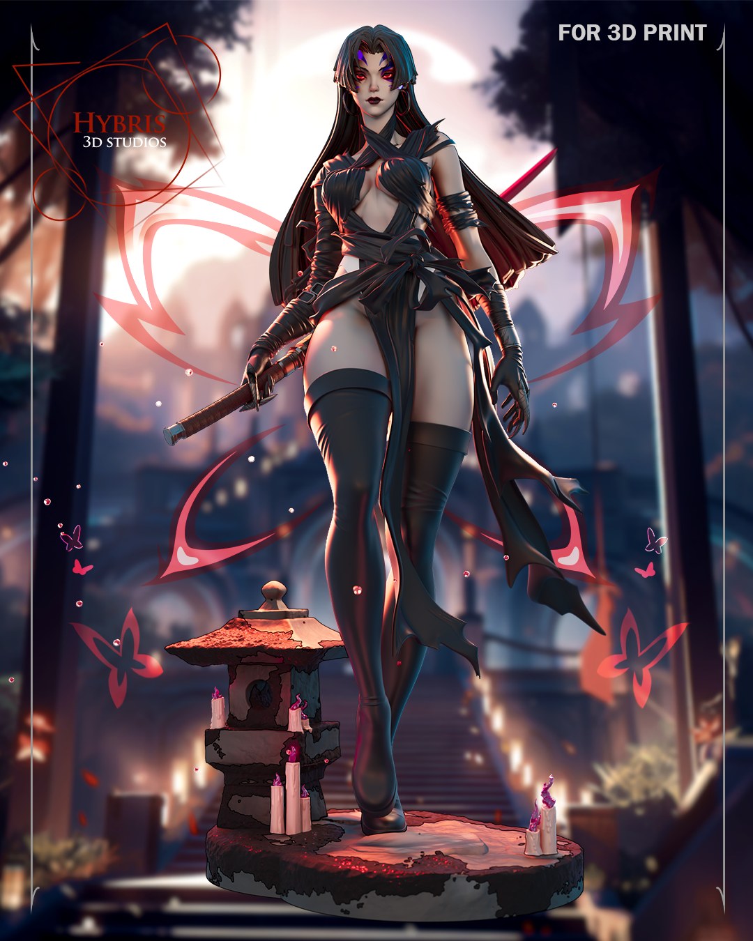 Dark Psylocke resin figure