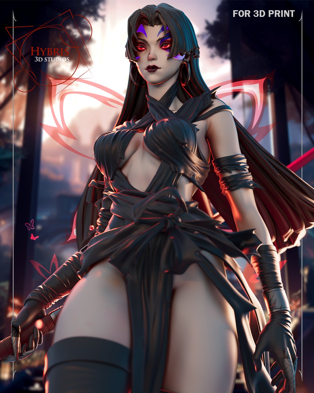 Dark Psylocke resin figure