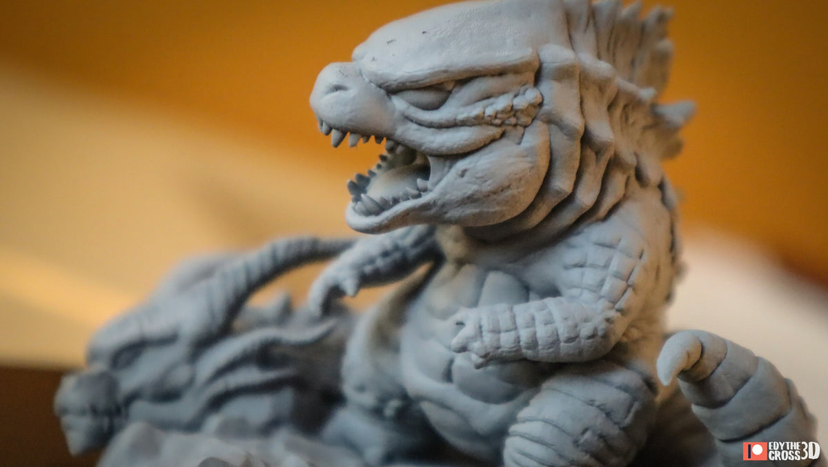 Chibi Kong vs Godzilla resin figure