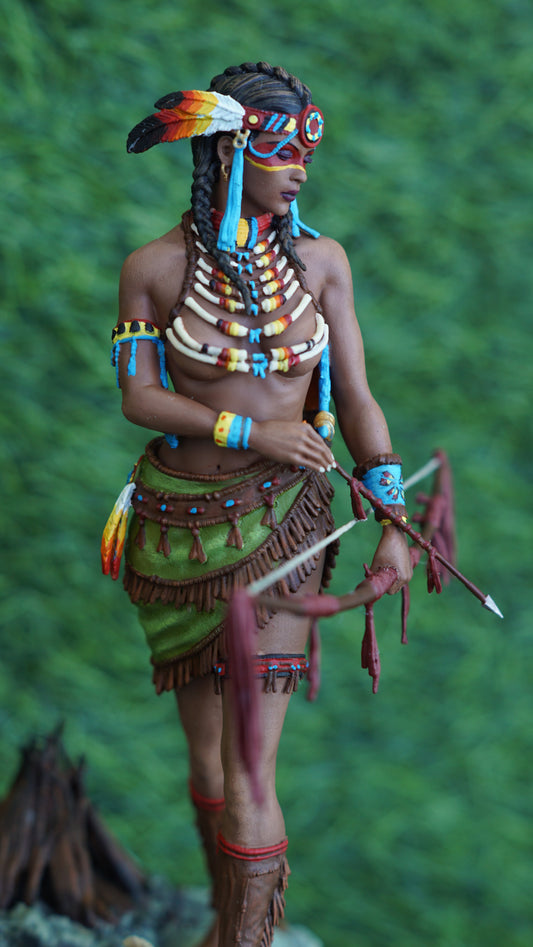 Kora, the Tribal Warrior | 32mm–140mm | 3D Printed Figure | Art Piece | Nerikson | Nerdy Creations
