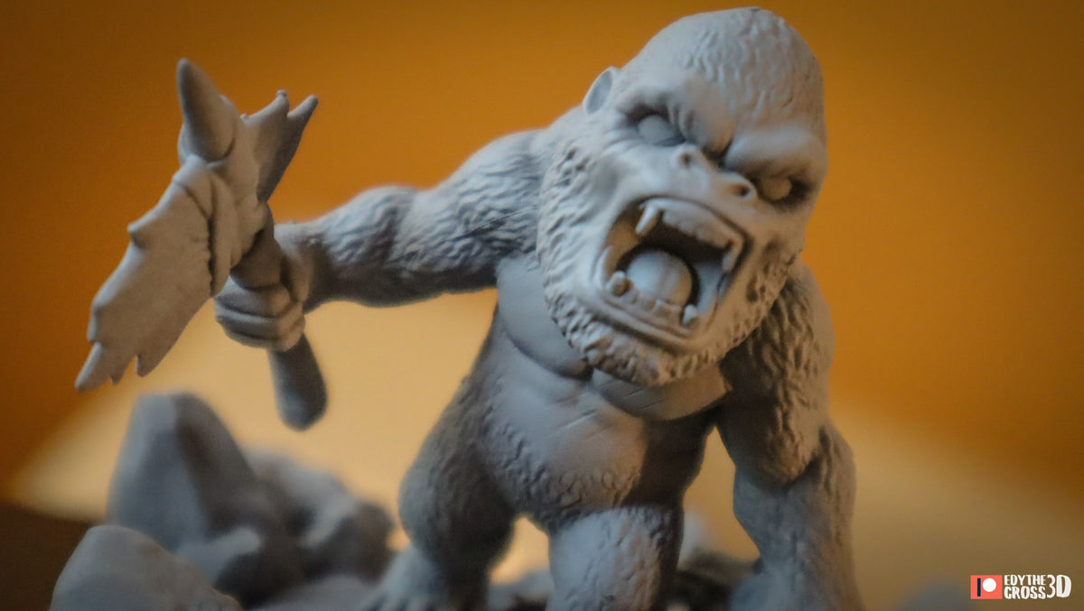 Chibi Kong vs Godzilla resin figure