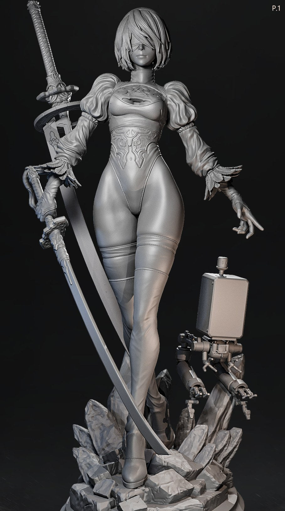 2B resin figure