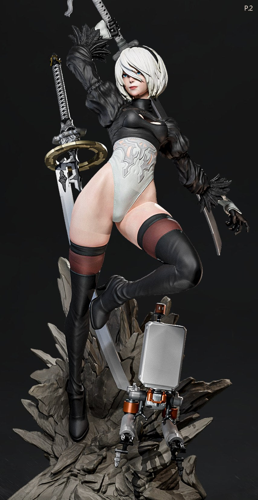 2B resin figure