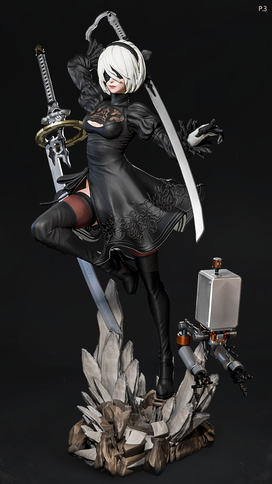 2B resin figure