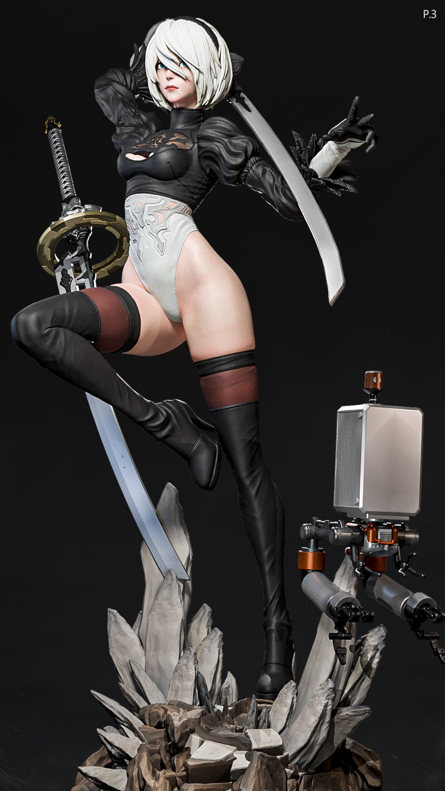 2B resin figure