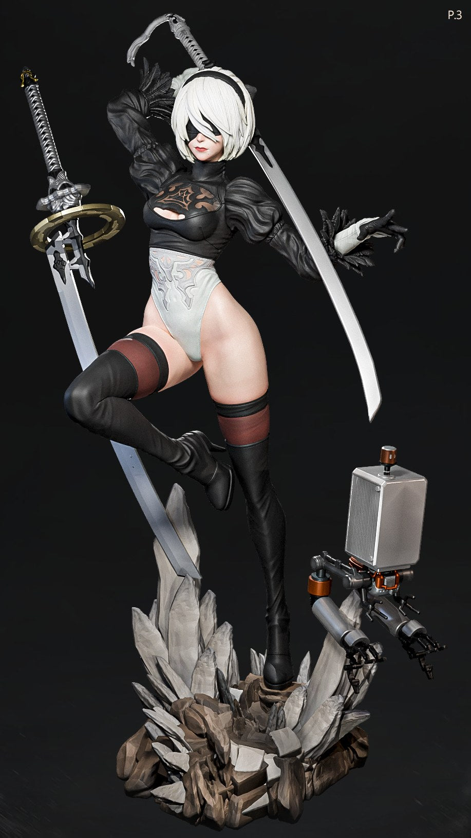 2B resin figure