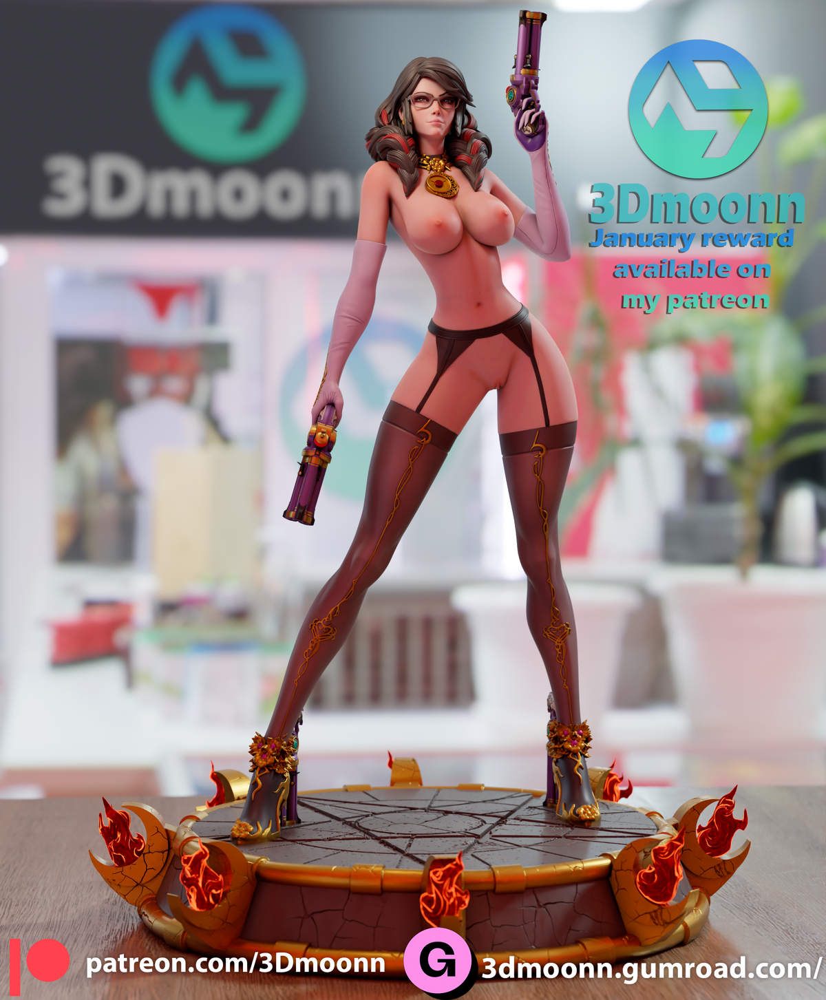 Bayonetta Bust, Bust, Sfw resin figure