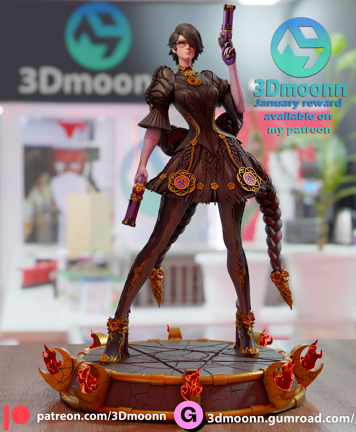 Bayonetta Bust, Bust, Sfw resin figure