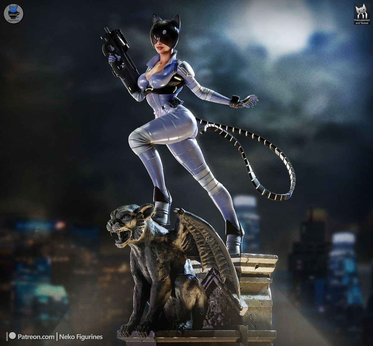 Catwoman Hair (No Helmet) resin figure