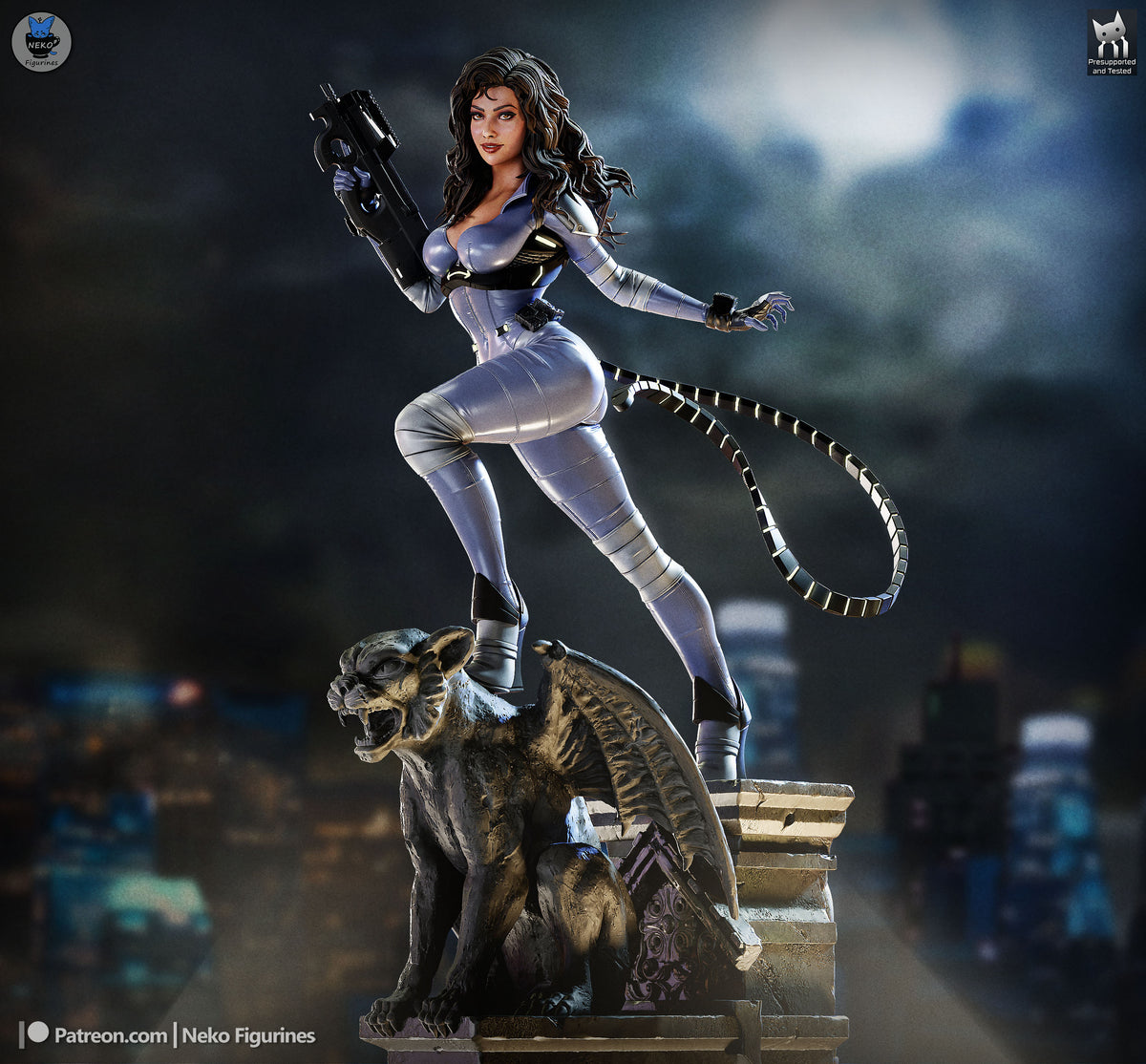 Catwoman Hair (No Helmet) resin figure