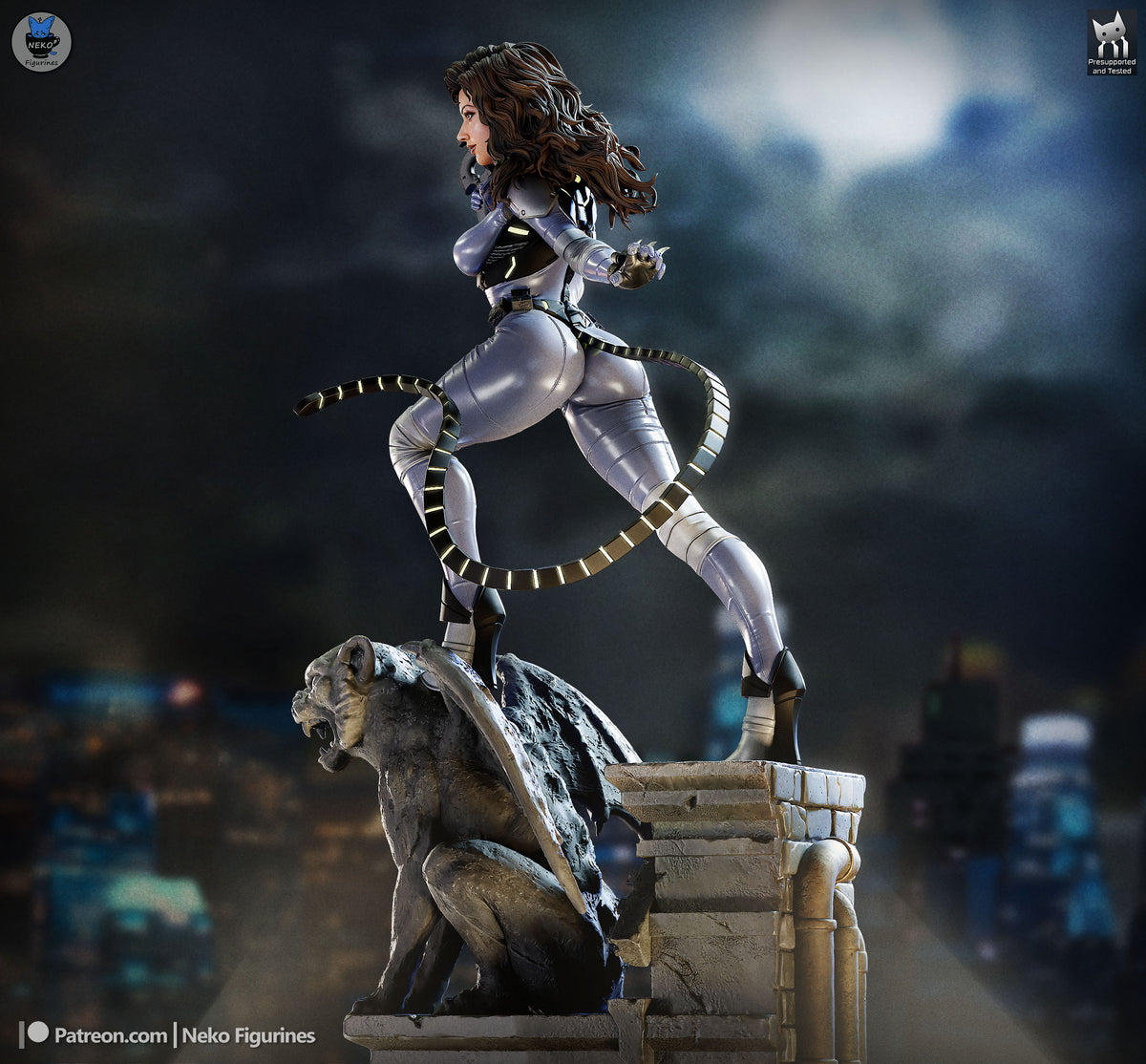 Catwoman Hair (No Helmet) resin figure