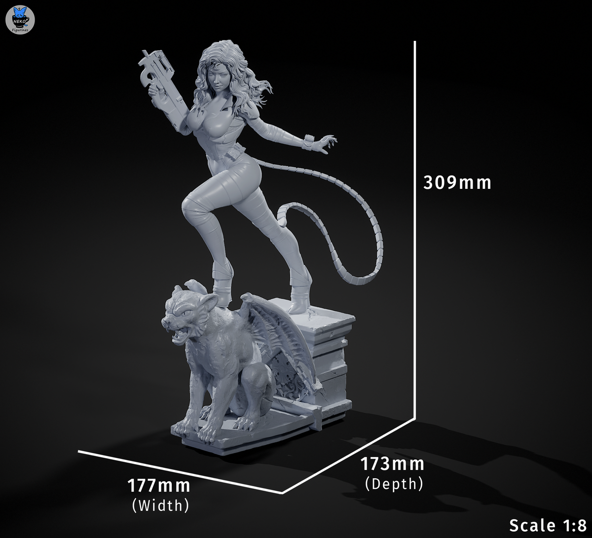 Catwoman Hair (No Helmet) resin figure