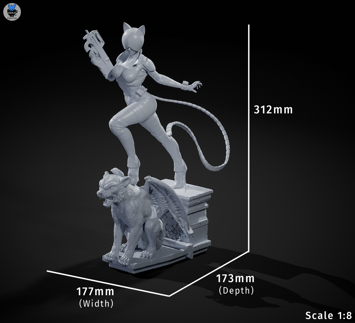 Catwoman Hair (No Helmet) resin figure