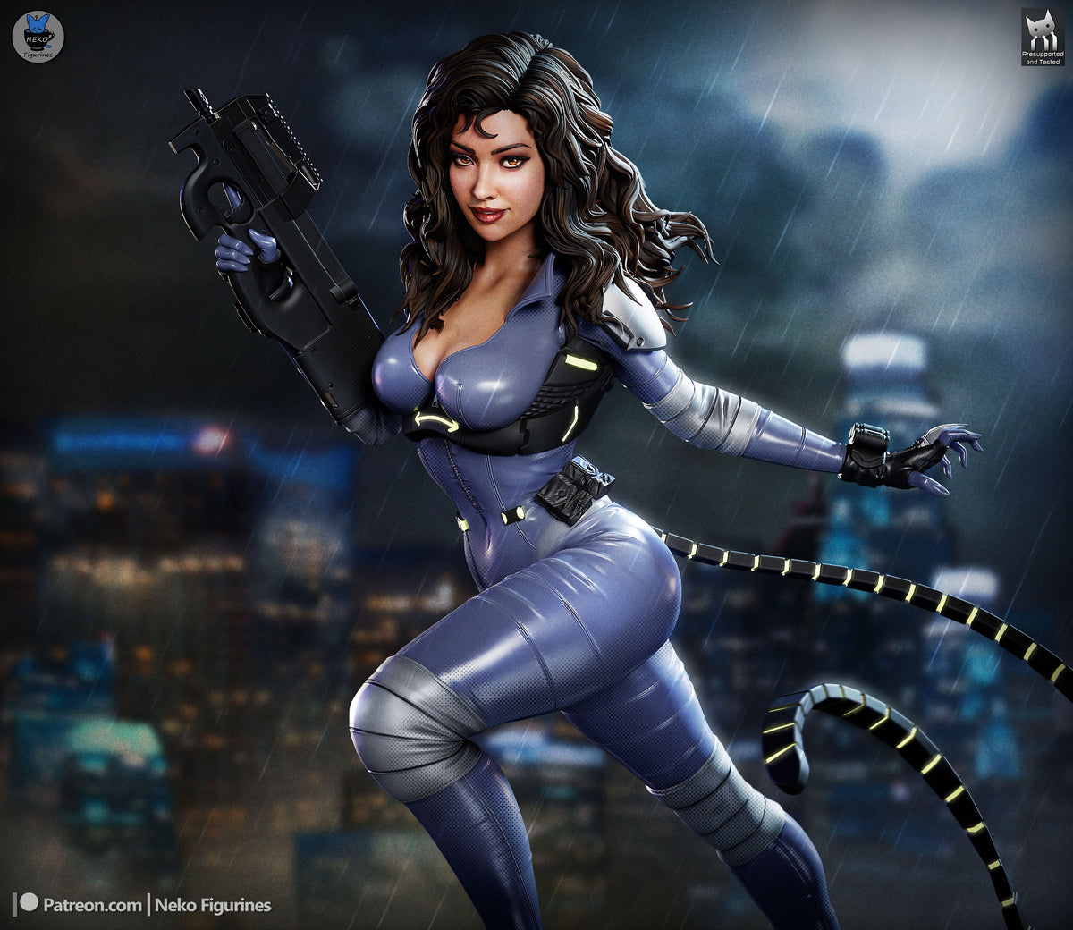 Catwoman Hair (No Helmet) resin figure