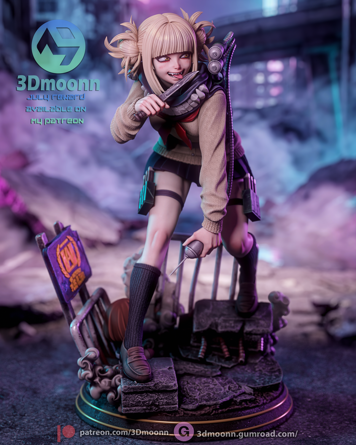 Himiko Toga Version 2 Pose (W/ Deku) resin figure