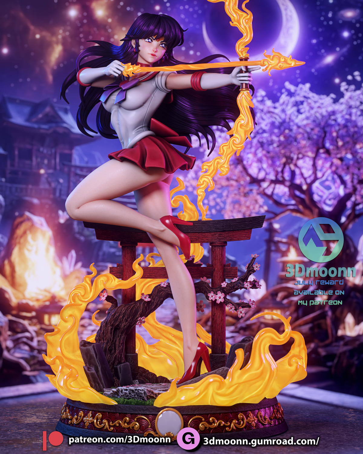 Sailor Mars resin figure