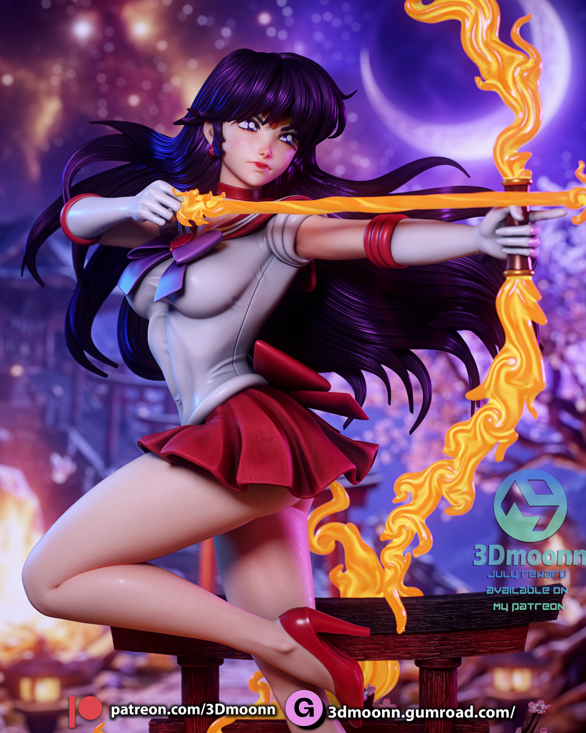 Sailor Mars resin figure