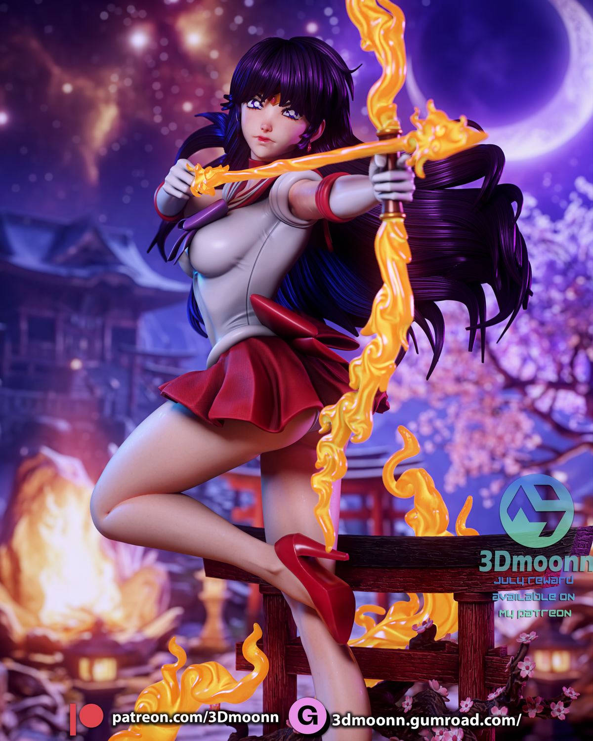 Sailor Mars resin figure