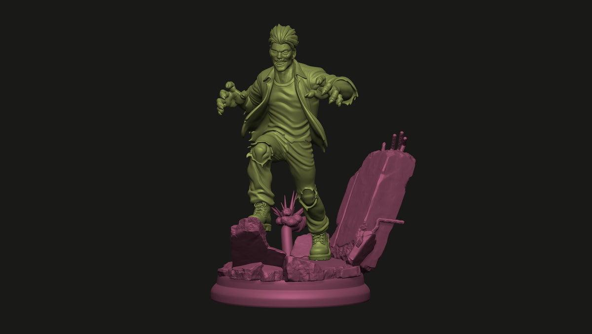 Zombie resin figure