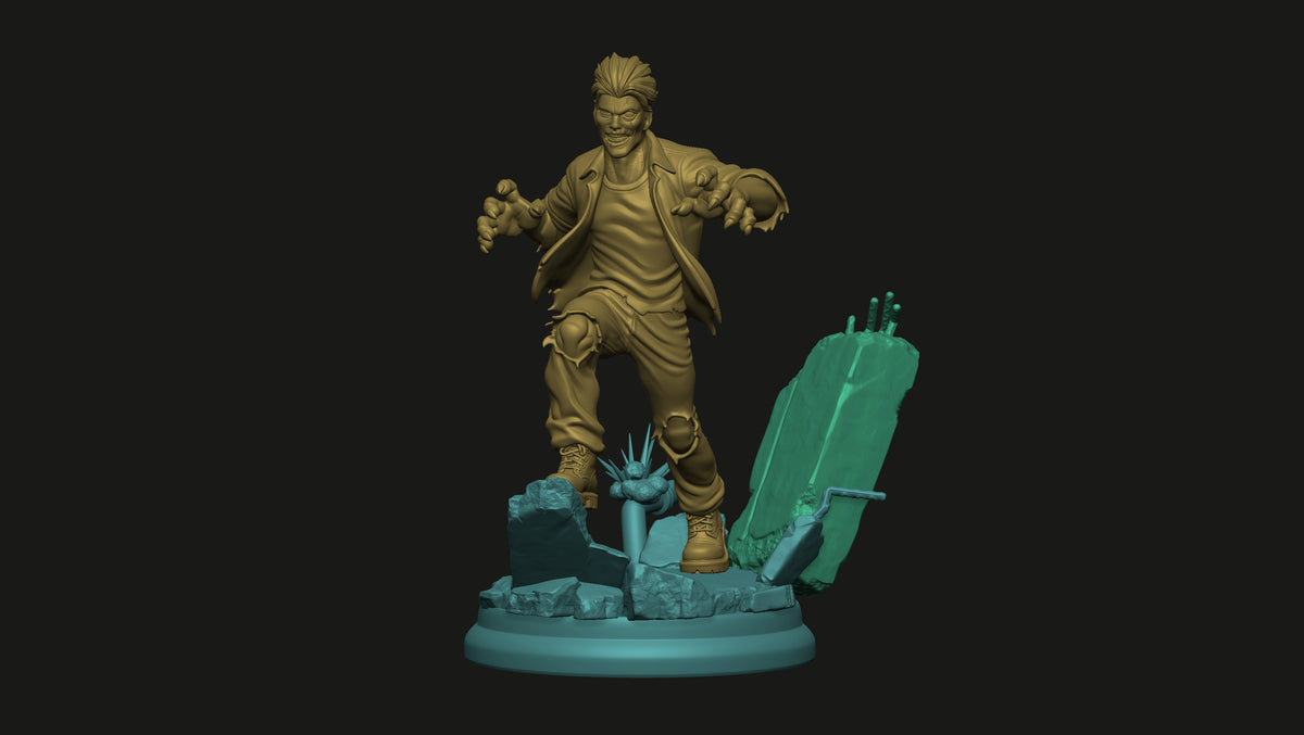 Zombie resin figure
