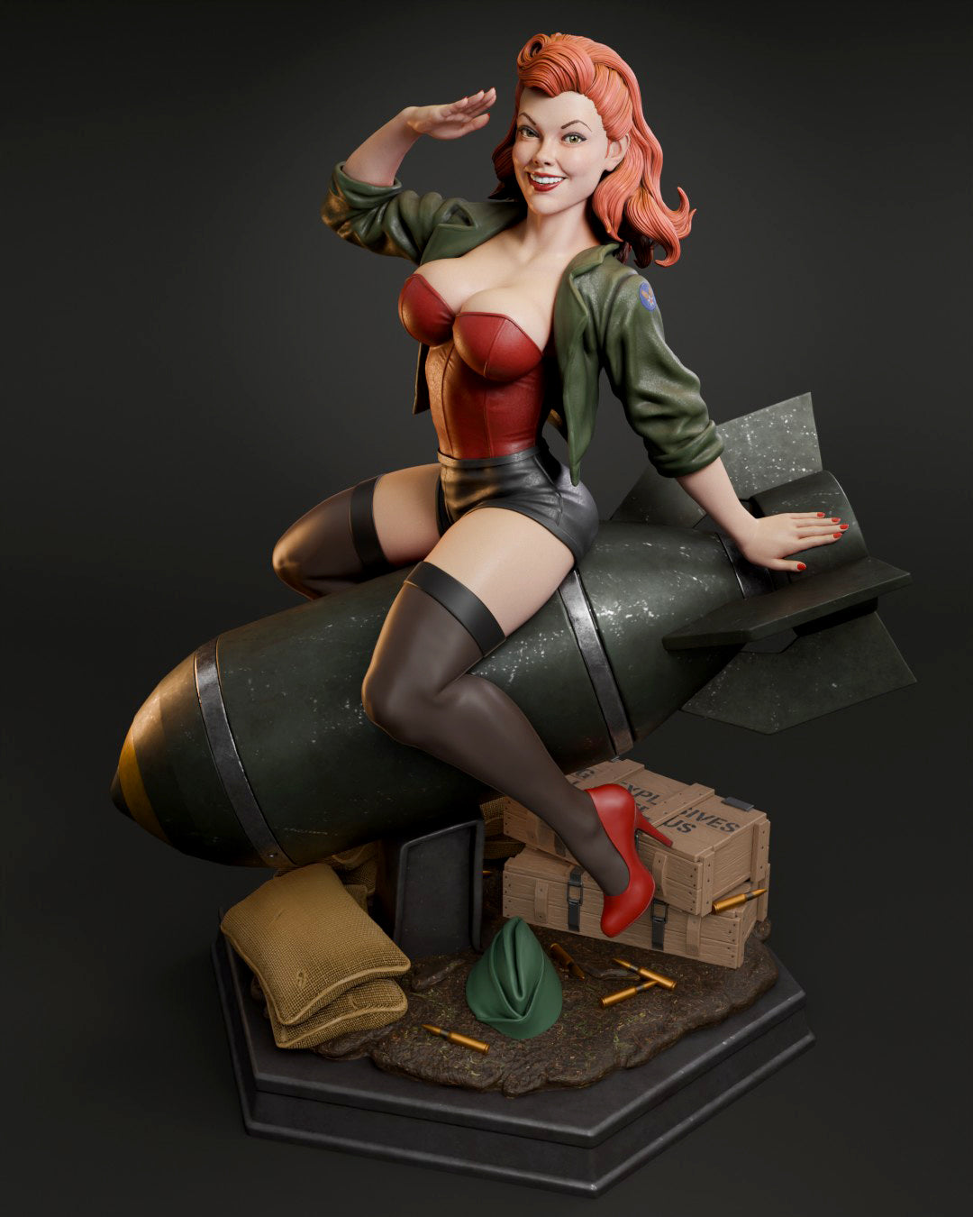 Air Force Bombshell resin figure