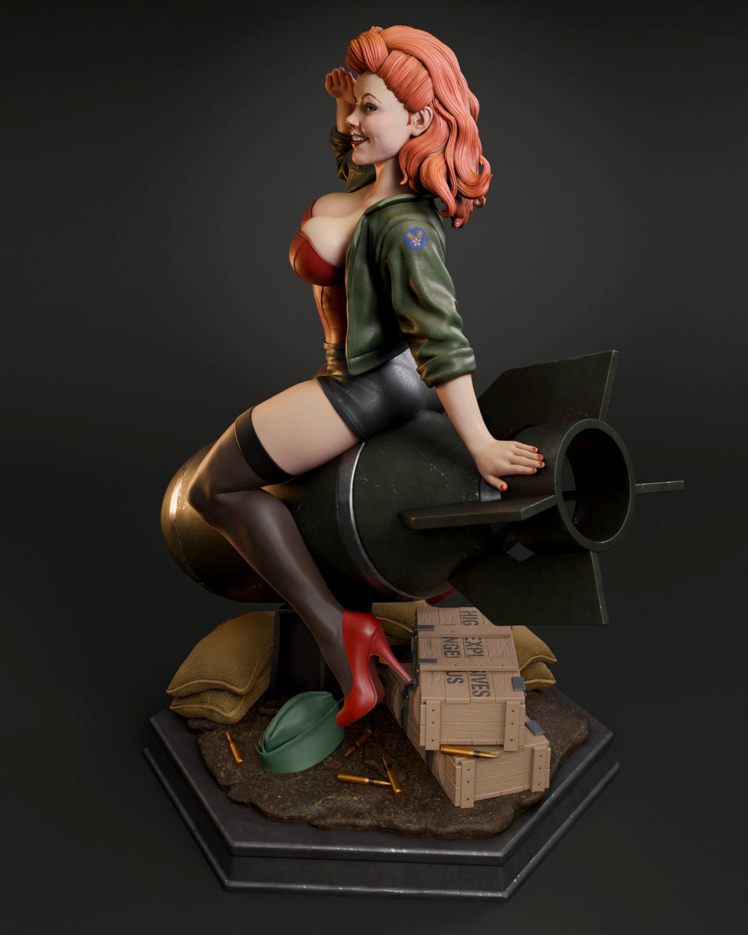 Air Force Bombshell resin figure