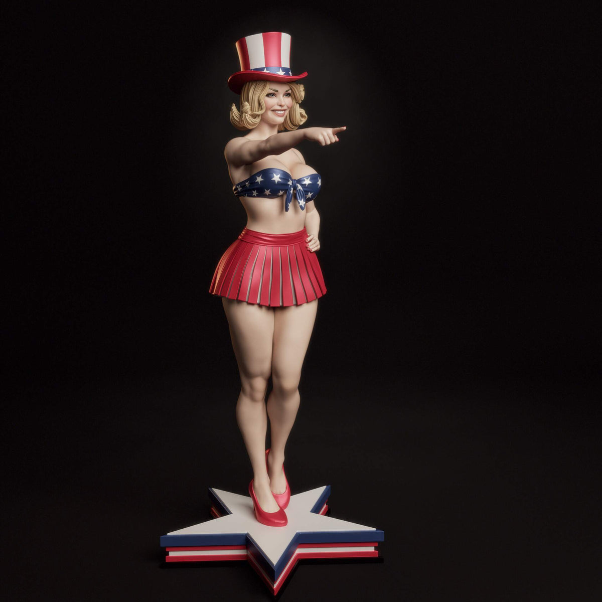 All American Bombshell Large Bust resin figure