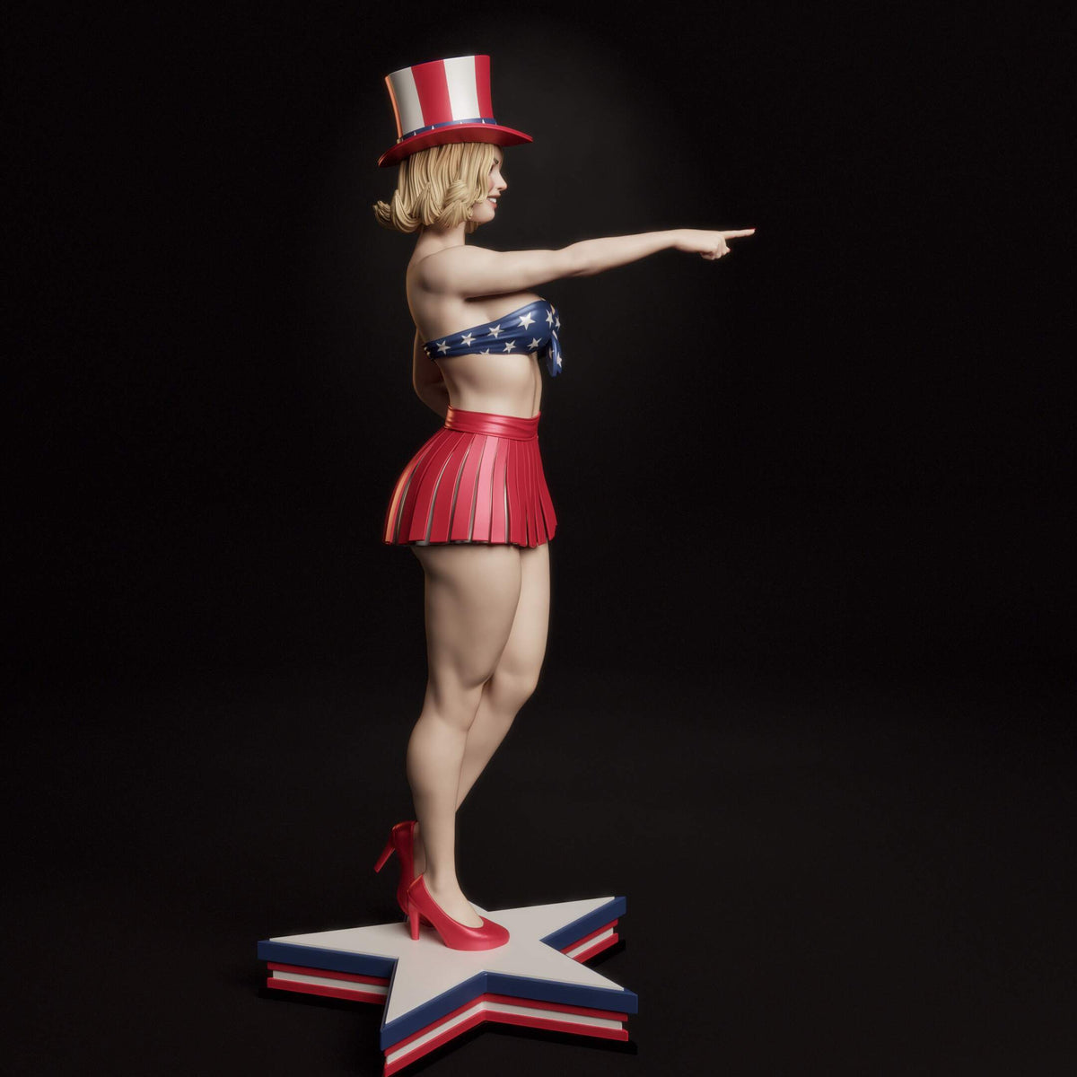 All American Bombshell Large Bust resin figure