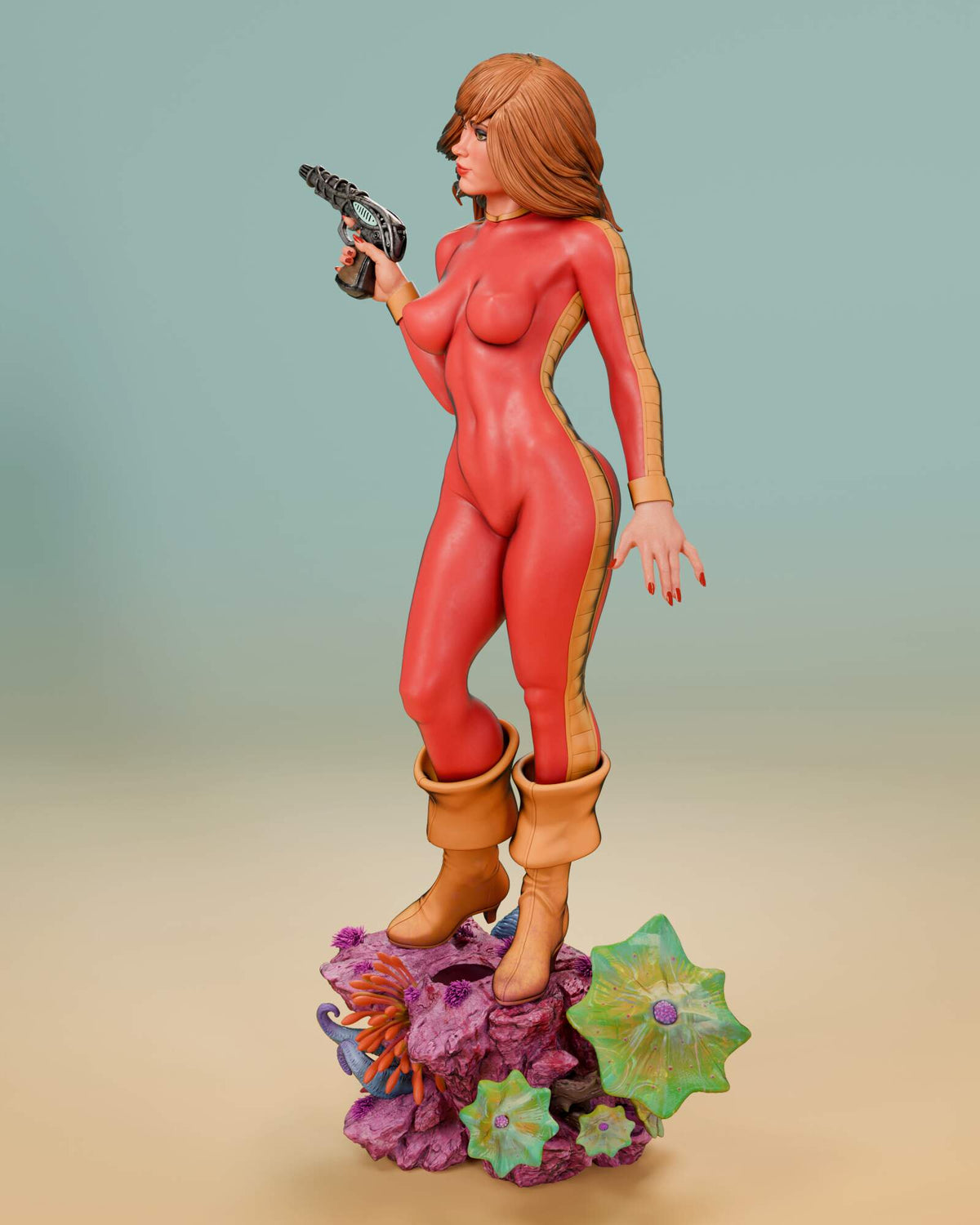 Barbarella resin figure
