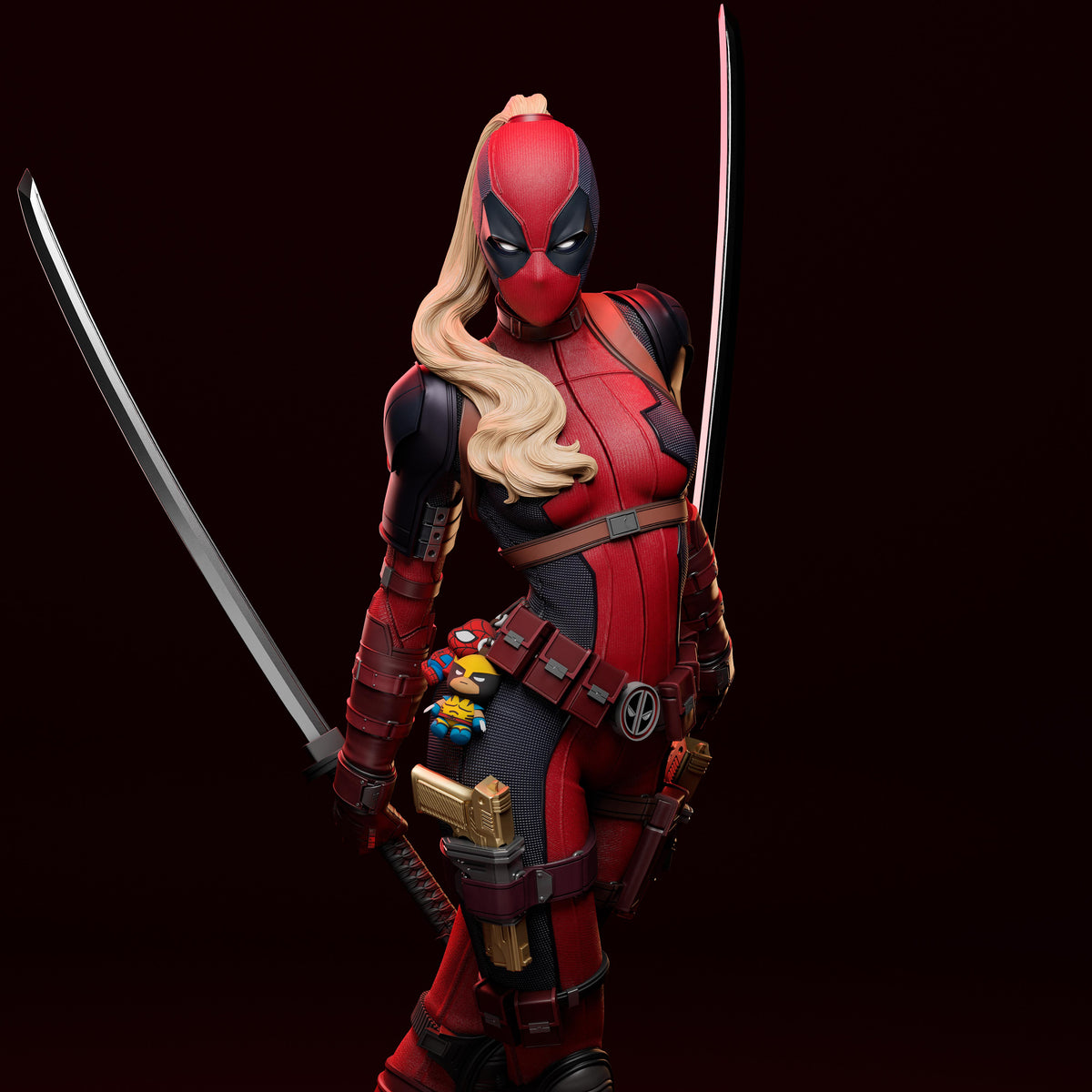 Lady Deadpool 3D Printed Resin Figure