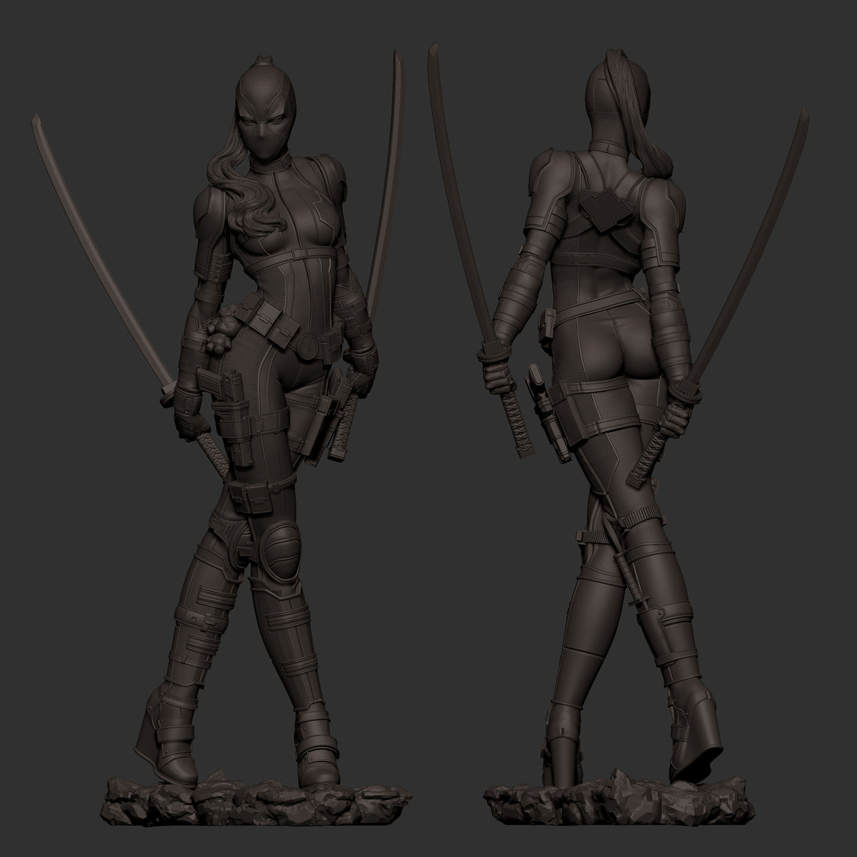 Lady Deadpool 3D Printed Resin Figure