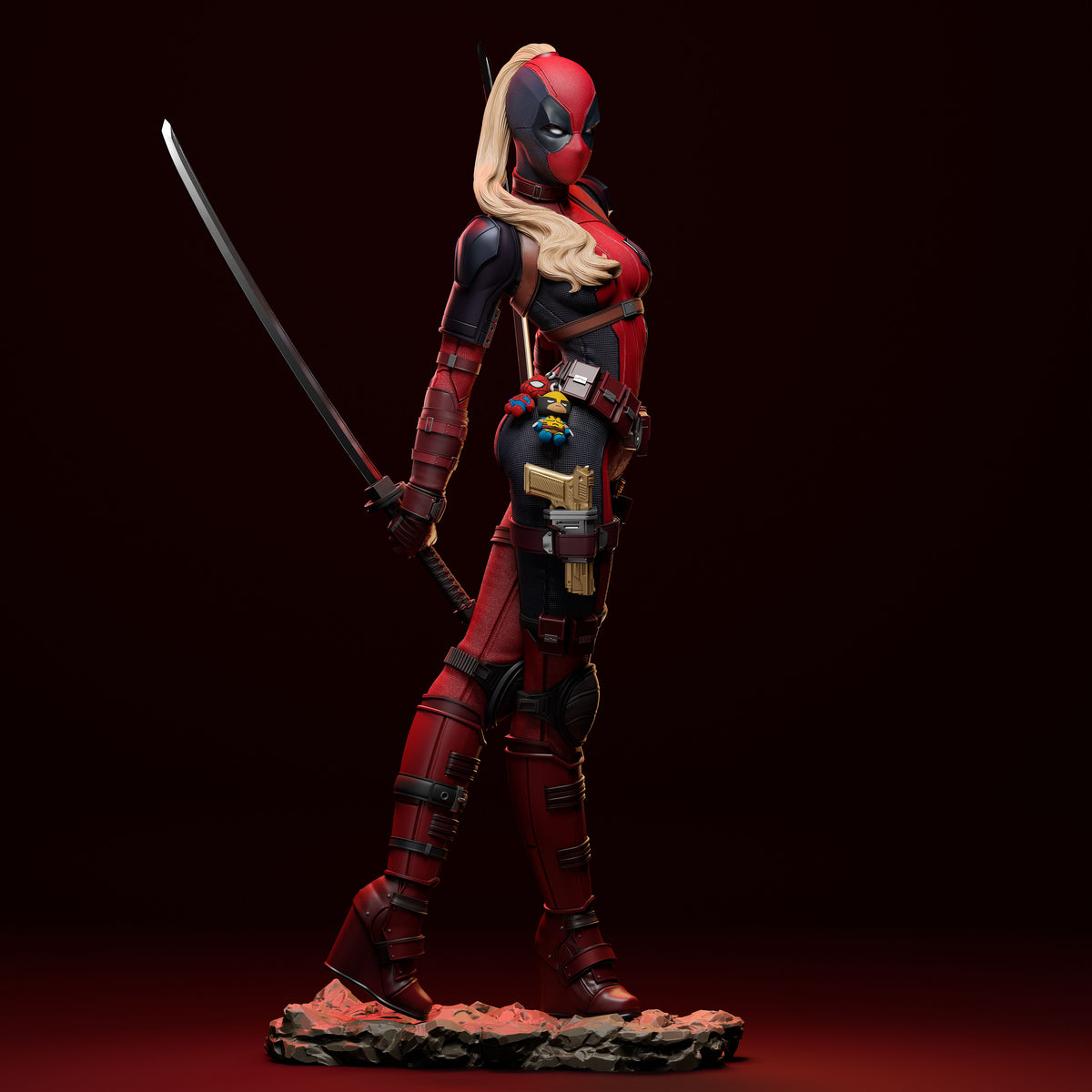 Lady Deadpool 3D Printed Resin Figure